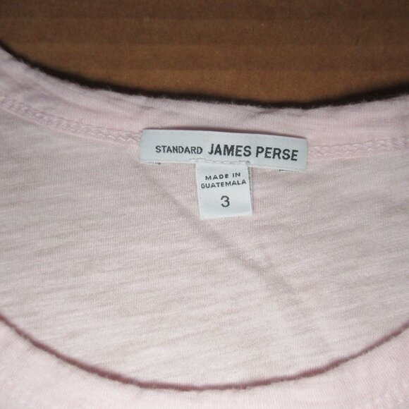 James Perse Standard Pink Scoop Neck Tee | Size 3 (Large) - Picture 6 of 9